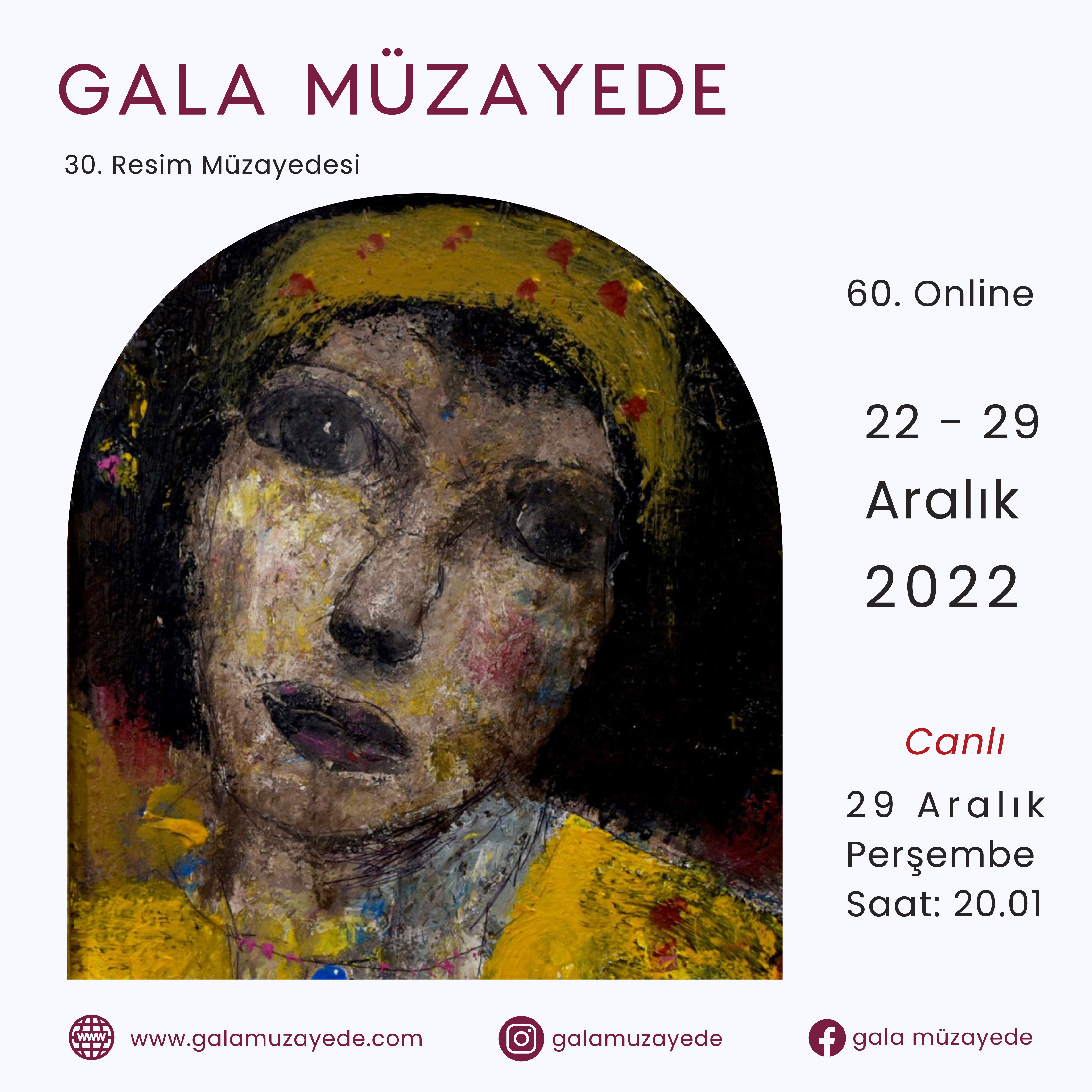 Gala Müzayede | 60. ONLINE 30. RESİM MÜZAYEDESİ