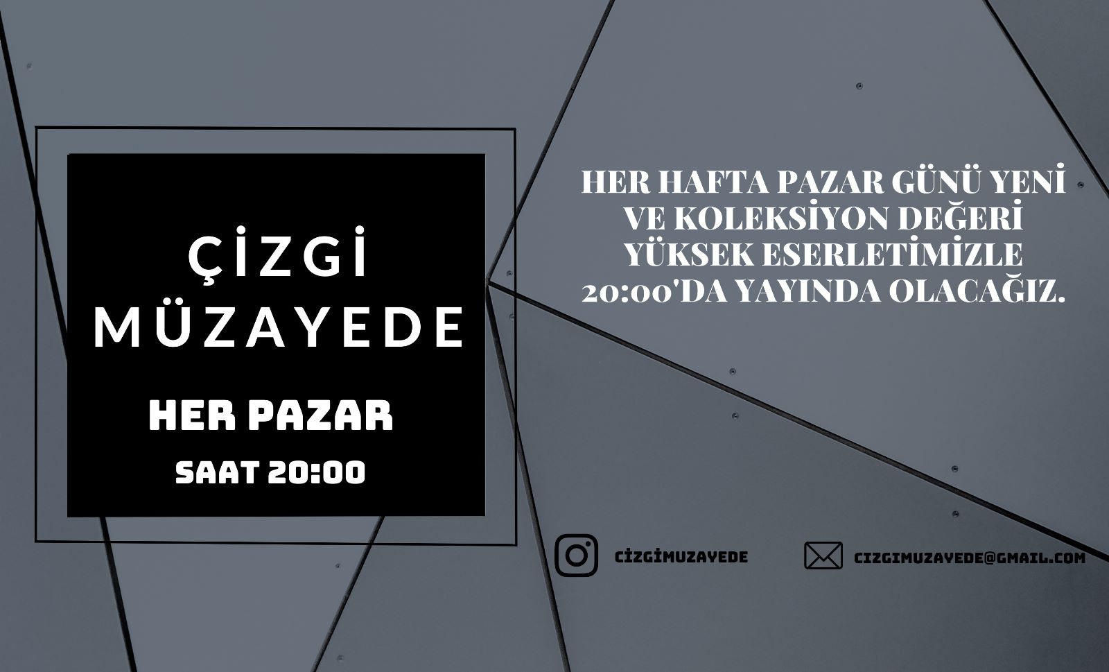 Çizgi Müzayede | instagram müzayedesi